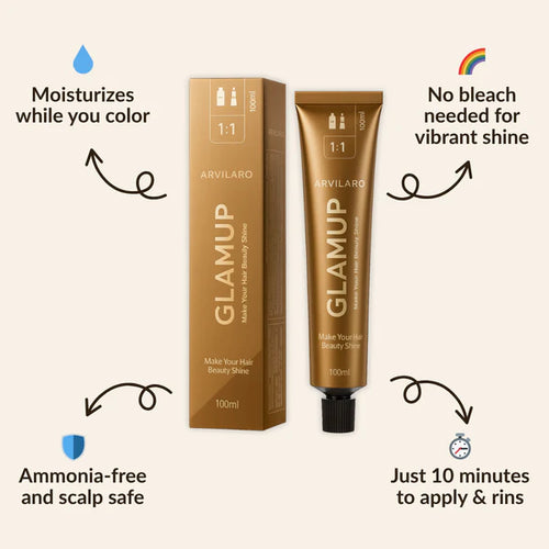 1+1 FREE | GlamUp™ Non-Bleaching Hair Nourishing Hair Coloring Dye